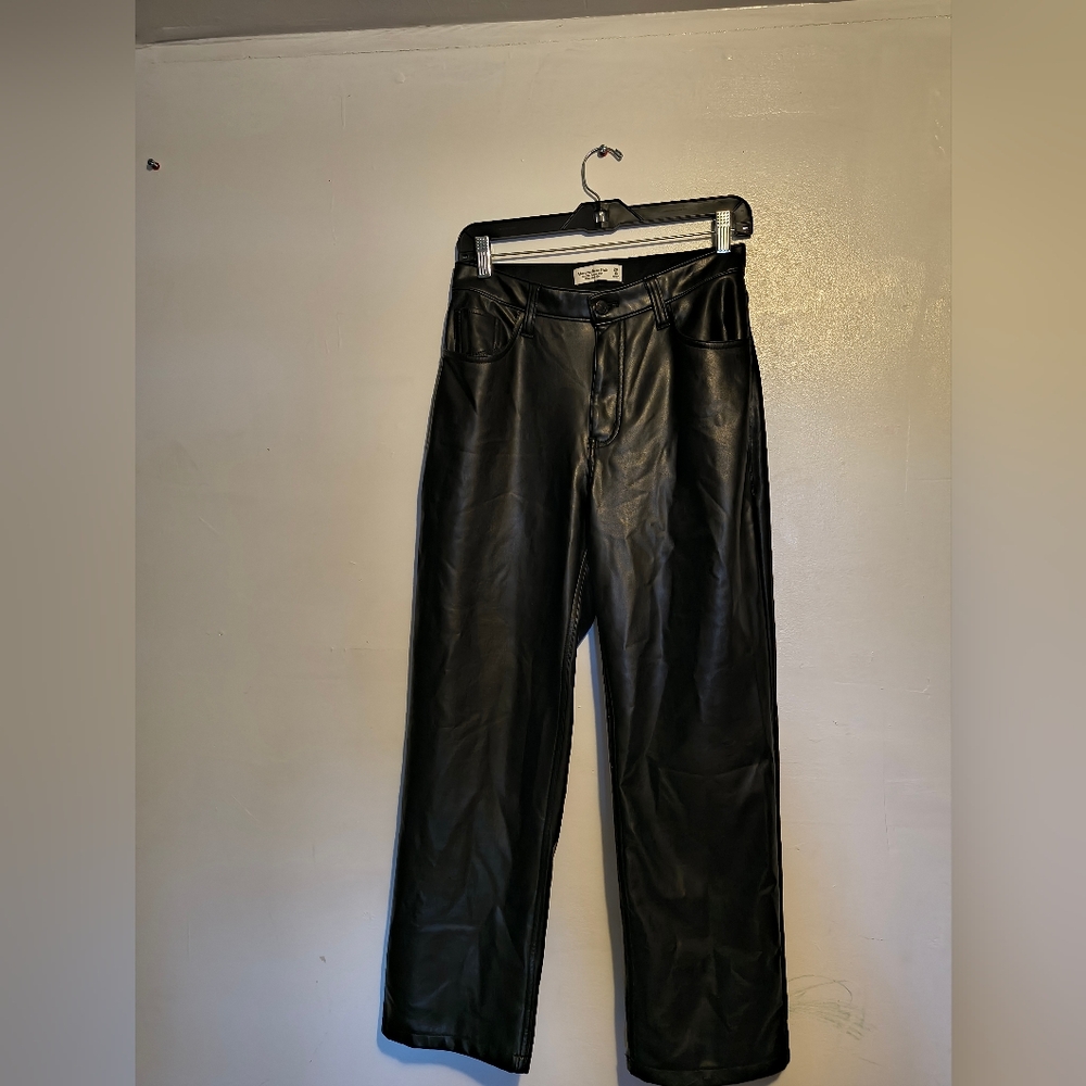 Abercrombie & Fitch Black Leather Pants